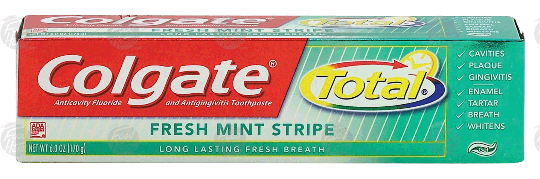 Colgate Total anticavity fluoride and antigingivitis toothpaste, fresh mint stripe gel Full-Size Picture